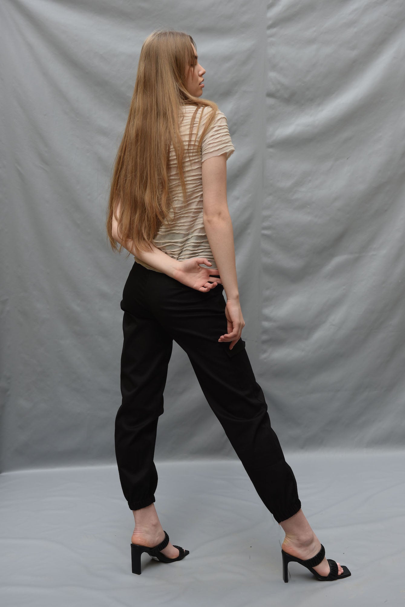 Military pants in black