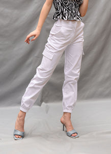 Military pants in white