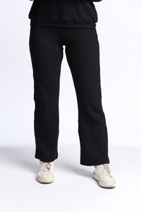Braided pants in black