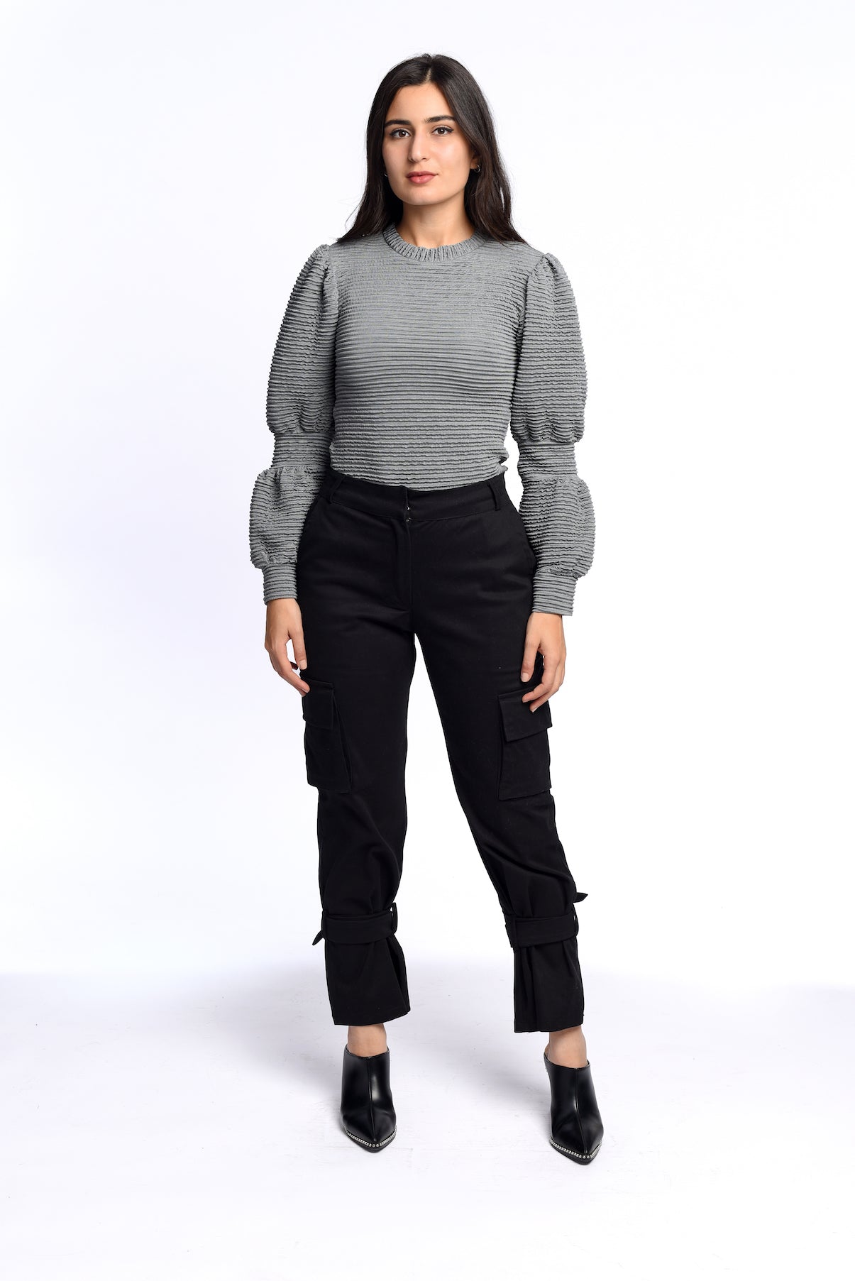 Belted Pants in black