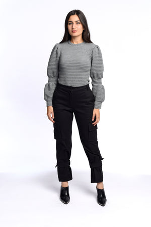 Belted Pants in black