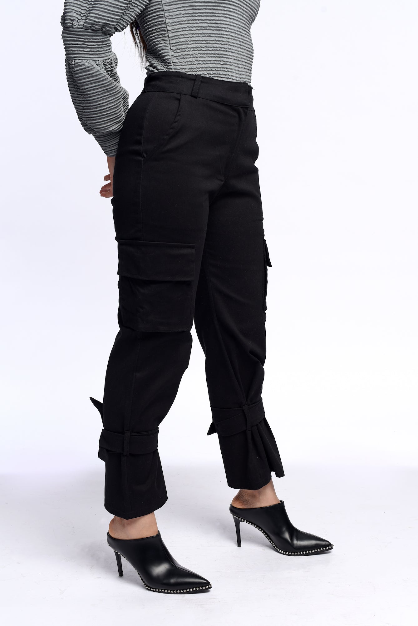 Belted Pants in black