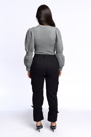 Belted Pants in black