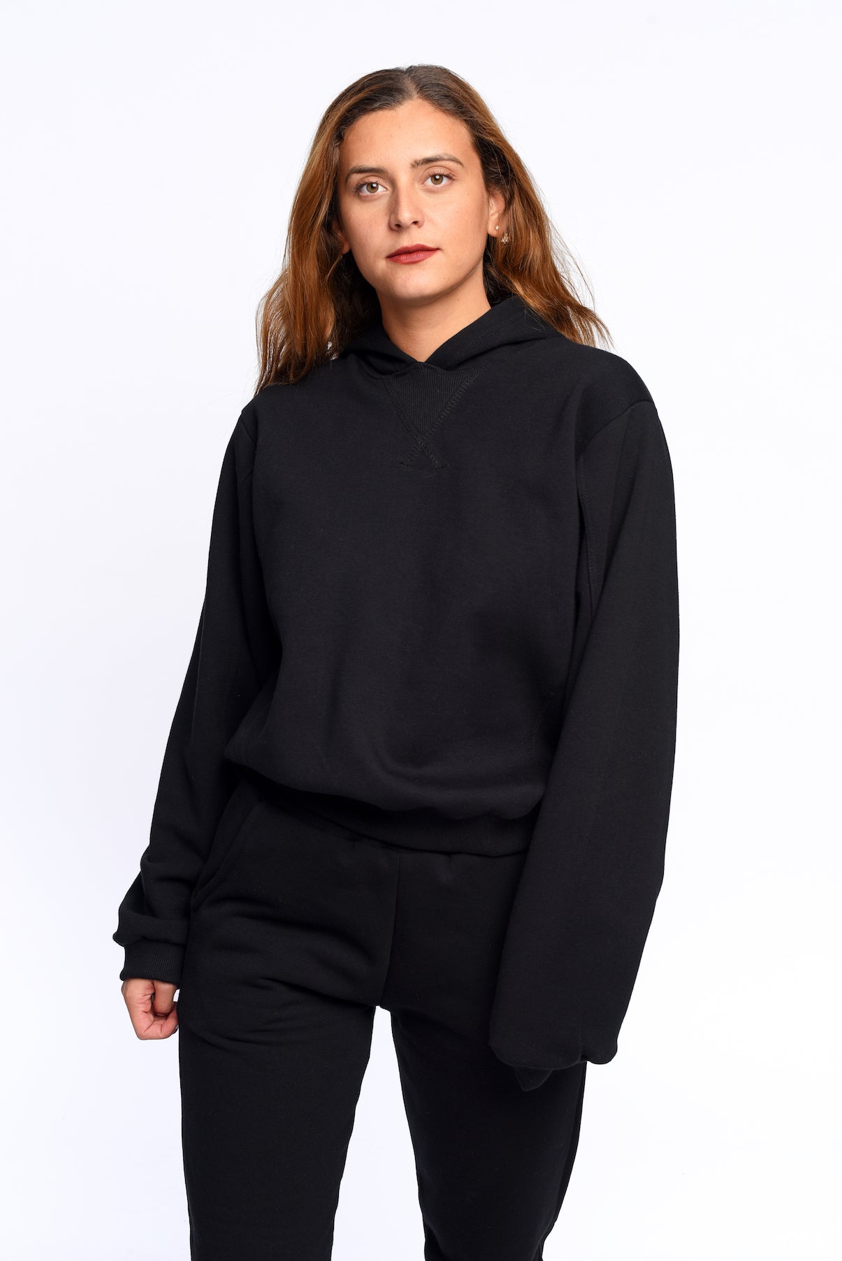 The black sweatshirt