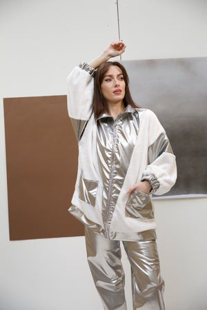 Sharp jacket in silver