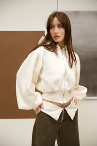 Power jacket in white