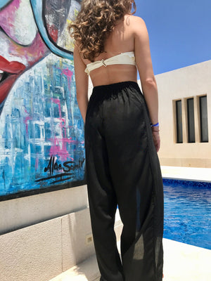 Sunny side up beach pants in black