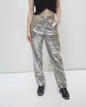 Disco pants in silver