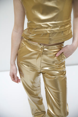 Disco pants in gold