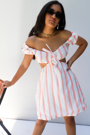 Elite dress in stripes