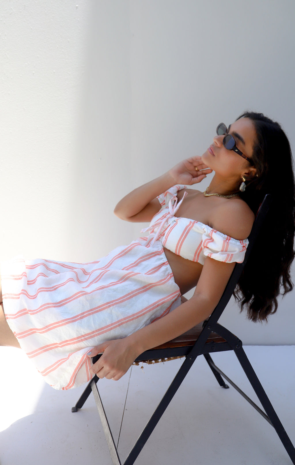 Elite dress in stripes