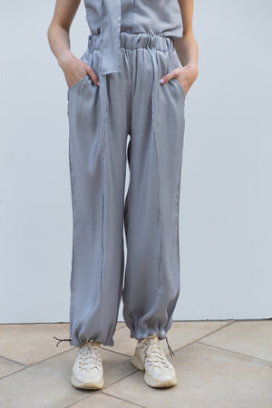 Shimmery pants in grey