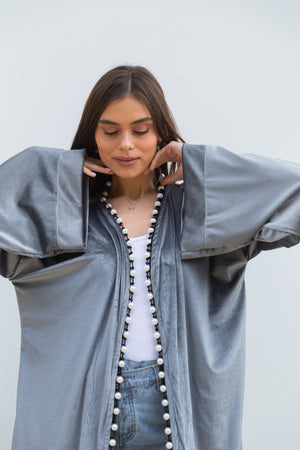 Pearl kimono in grey