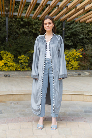 Pearl kimono in grey