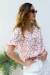 Polka dot top in pink