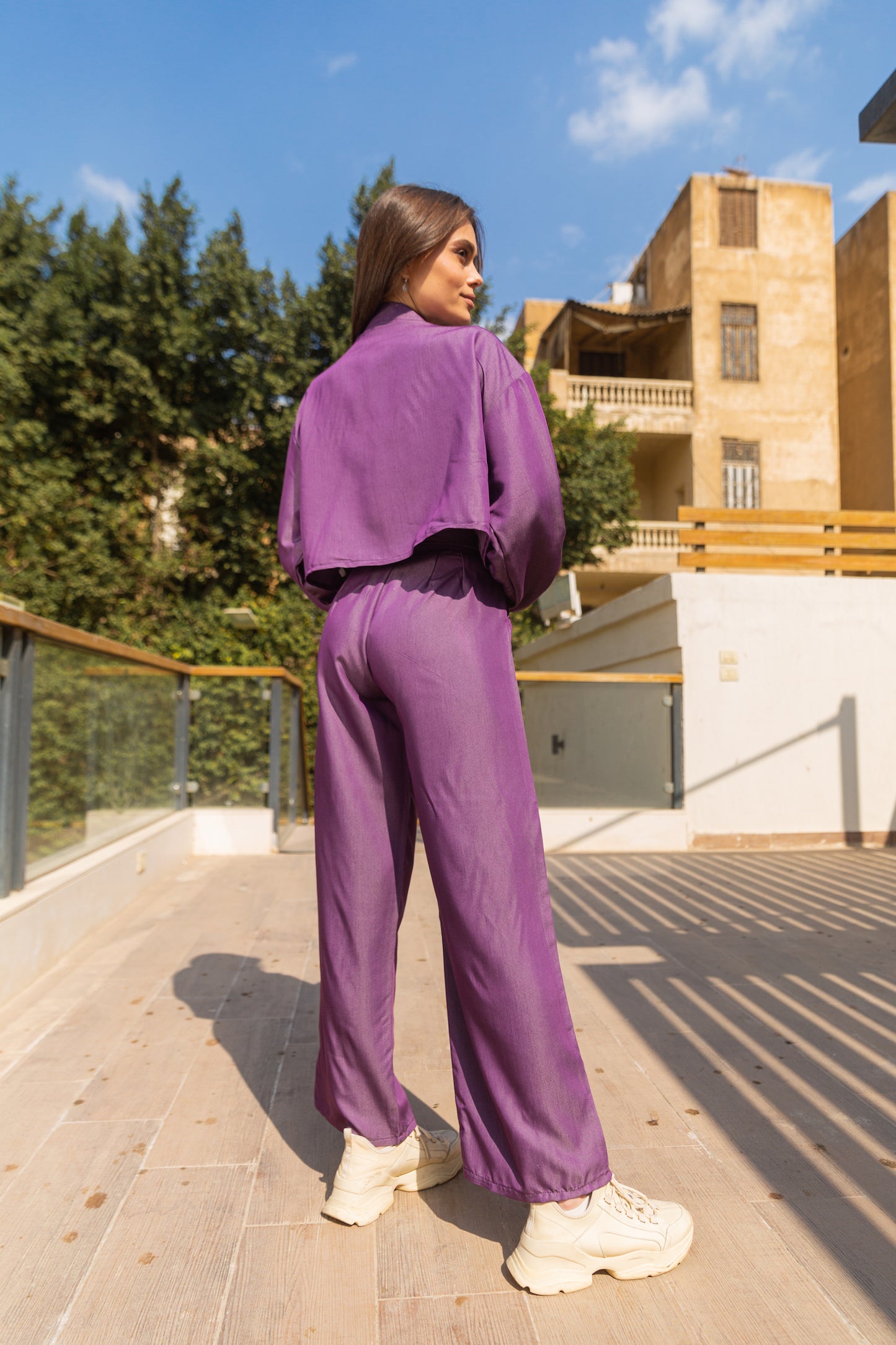 Stand out pants in purple