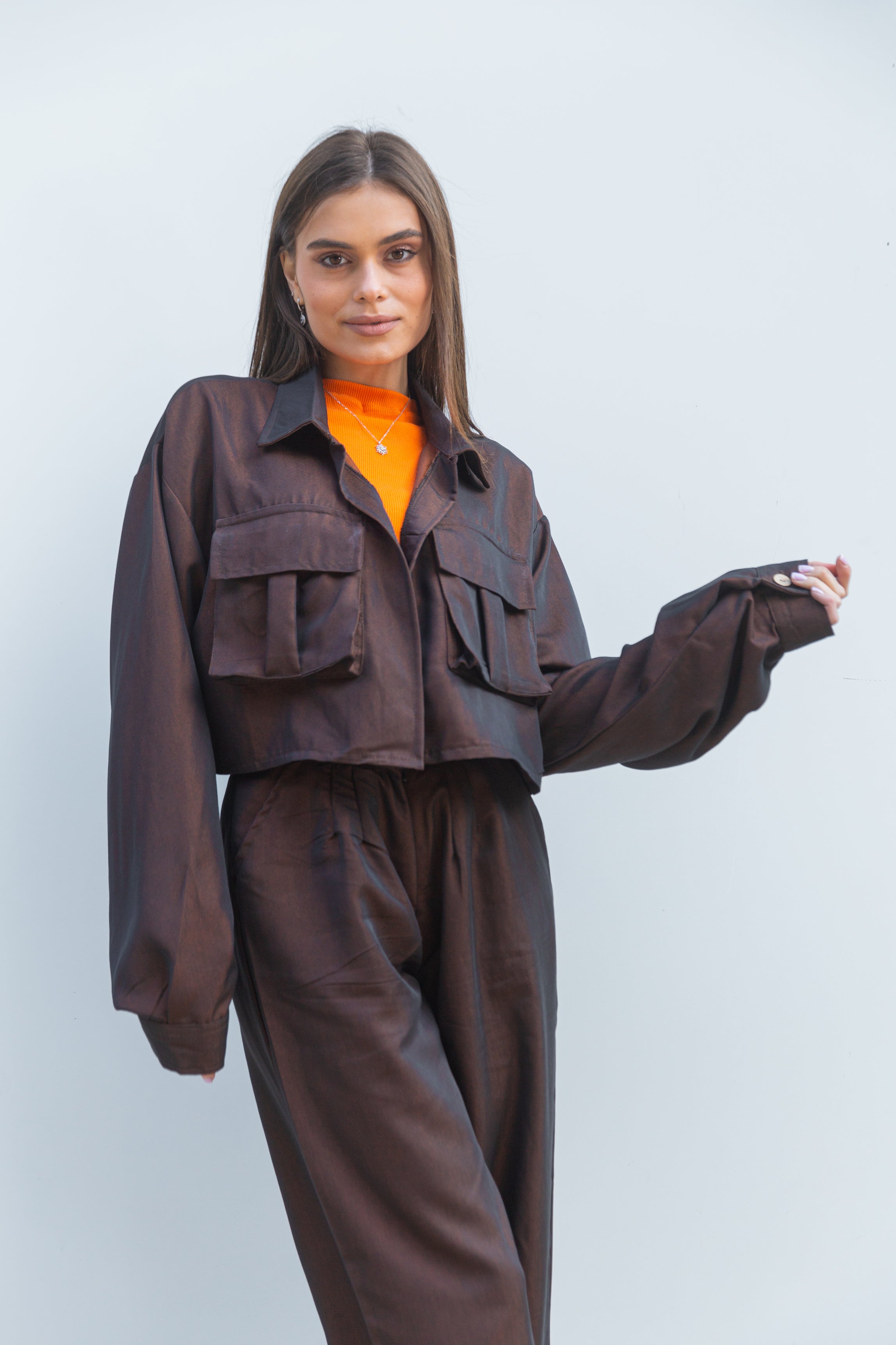 Stand out jacket in brown