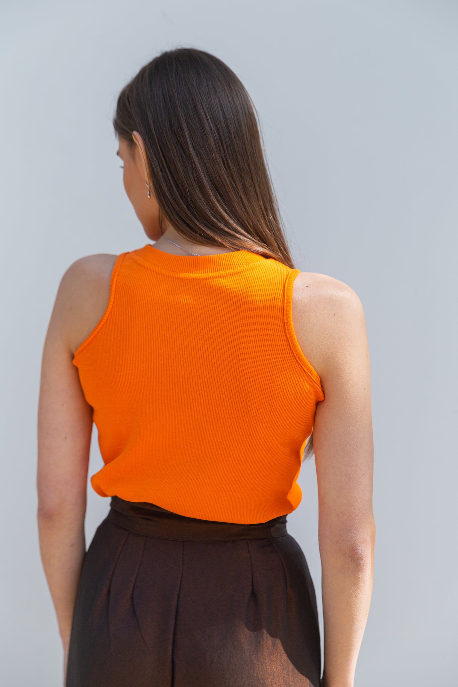 One sided top in orange