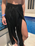 Sunny side up beach pants in black