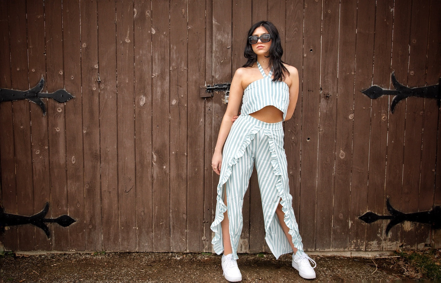 Ruffle beach pants