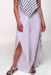 Sunny side up beach pants in white