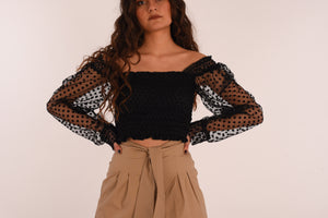 Slay top -with a twist- in black