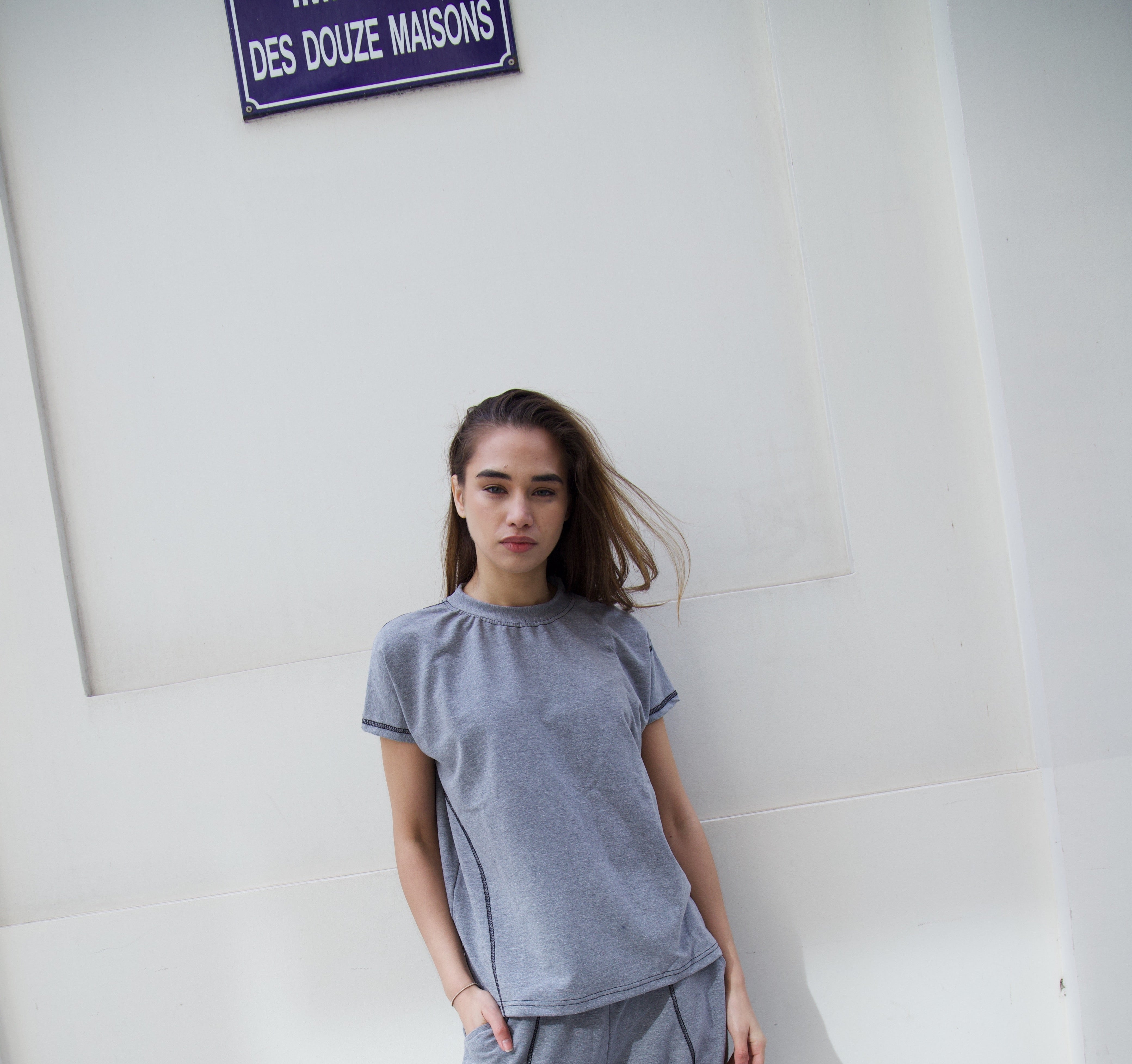 Blow off top in grey
