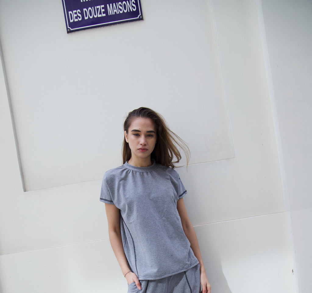 Blow off top in grey